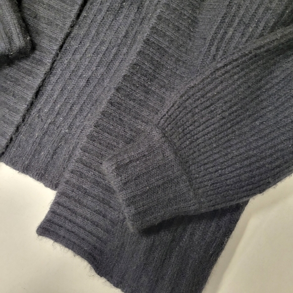 Naadam 'Luxe' Navy Merino Cashmere Balloon Sleeve Cardigan Size XXS - Picture 5 of 7